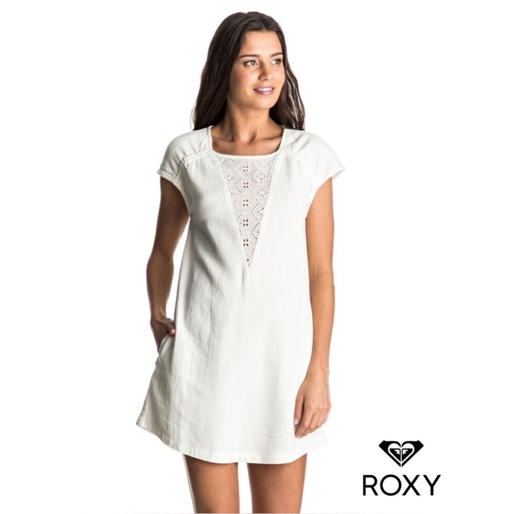 Roxy Bling Bling Marshmellow Woven Dress. Size Extra Small